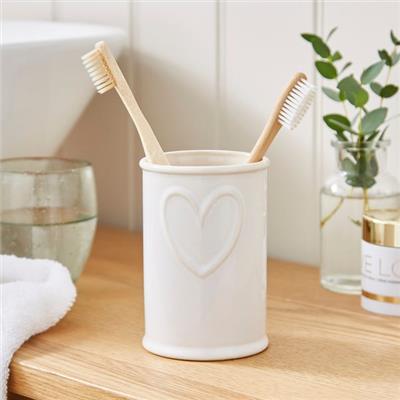Country Hearts Toothbrush Holder | Dunelm