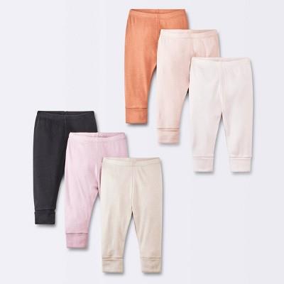 Baby Girls 6pk Go & Grow Cotton Pants - Cloud Island™ Pink 6-12m : Target