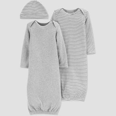 Carters Just One YouÂ® Baby Girls 2pk Gown And Hat - Gray : Target