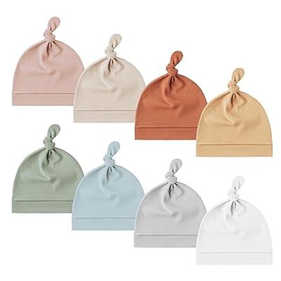 Amazon.com: Konssy 8 Pack Baby Newborn Hats Set Knot Beanie Hats Soft for Infant Baby Girls Boys Caps 0-6 Months : Clothing, Shoes & Jewelry
