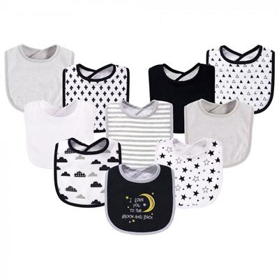 Hudson Baby Infant Cotton and Polyester Bibs 10pk, Moon And Back, One Size - Walmart.com