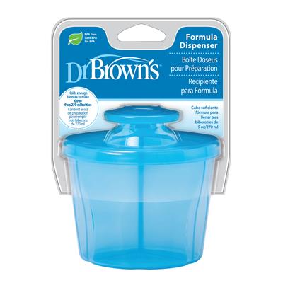Dr. Brown s Travel Formula Dispenser with Lid BPA Free in Blue