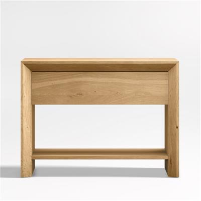 Baja White Oak Wood Nightstand with Drawer + Reviews | Crate & Barrel Canada