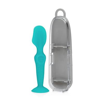 Dr. Talbots Diaper Cream Brush for Babies - Diaper Rash Cream Applicator with Suction Base and Hygienic Case - Mini Size - Aqua Blue