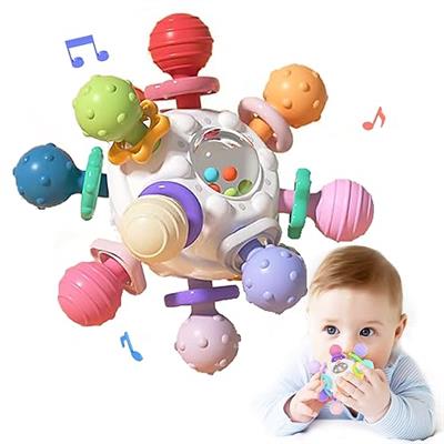 Baby Sensory Teething Toys for Babies 0-6 Months, Montessori Toys Baby Teether, Developmental Infant Toys Gifts for Boys Girls 0 3 6 9 12 Months 1 One