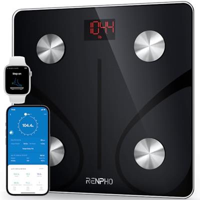 RENPHO Smart Scale for Body Weight, FSA HSA Eligible, Digital Bathroom Scale BMI Weighing Bluetooth Body Fat Scale, Body Composition Monitor Health An