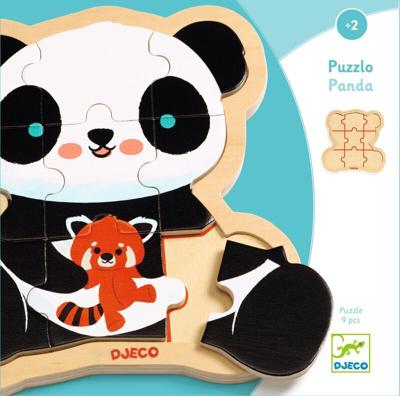 Buy Djeco - Panda Wooden Puzzle 9pc