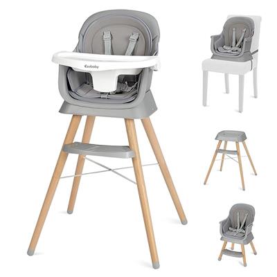 Amazon.com : Ezebaby Portable Baby High Chair, High Chairs for Babies and Toddlers with Adjustable Legs, 6-in-1 Convertible to Booster Seat for Dining