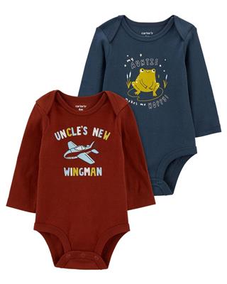 Multi Baby 2-Pack Long-Sleeve Bodysuits | Carter’s Oshkosh Canada