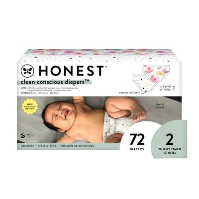 The Honest Company Clean Conscious Disposable Diapers Young At Heart & Rose Blossom - Size 2 - 72ct : Target