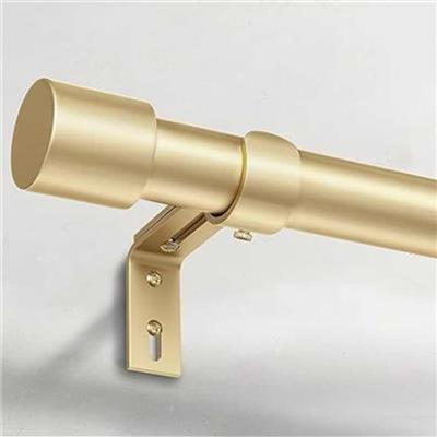 IFELS Heavy Duty Curtain Rods for Windows 28 to 48 Inch, 1 Inch Gold Curtain Rods for Outdoor Patio, Farmhouse, Bedroom, Kitchen, Living Room, Adjusta