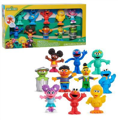 Sesame Street Neighborhood Friends 10pc Poseable Figurines : Target