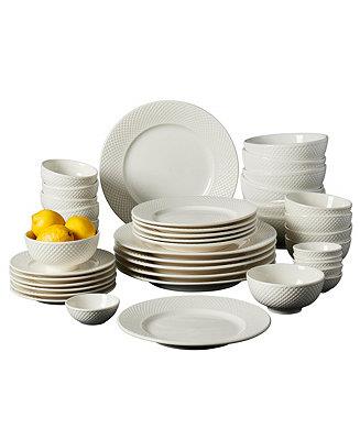 Tabletops Unlimited Inspiration by Denmark Amelia 42 Pc. Dinnerware Set, Service for 6, Created for Macys - Macys