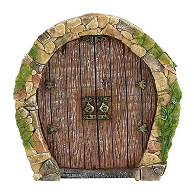 Fairy Door, Wooden Fairy Doors for Garden Elf Door Miniature Yard Ornaments for Garden Yard Trees Style F
