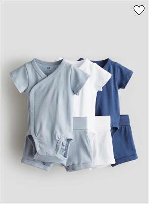 6-piece Jersey Set - Blue/light blue - Kids | H&M US