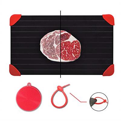 Defrosting Tray for Frozen Meat Rapid and Safer Way of Thawing Food Large Size Defroster Plate Thaw by Miracle Natural Heating A Pack with 7 Pieces In