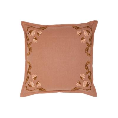 Floral Tan Cushion Cover Tan with Embroidery – Wandering Folk