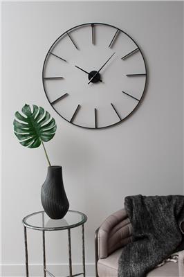 Clocks | Tiverton Black Skeleton Wall Clock 80cm diameter | Libra Interiors