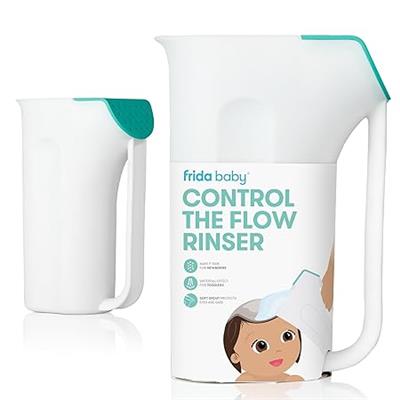 Amazon.com: Frida Baby Control The Flow Bath Rinse Cup | Rinser Cup to Wash Hair   Body | Rinser Cup for Bath Time with Easy Grip Handle   Removable R