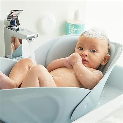 Amazon.com: Frida Baby Soft Sink Baby Bath Seat | Sink Bather for Baby | Easy to Clean Baby Bathtub   Bath Cushion That Supports Babys Head : Baby