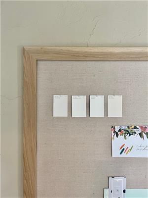 Modern Memo Board With Cotton Linen in a White Oak Frame, Linen Push Pin Board for Nursery Decor, Linen Message Board for Kitchen - Etsy