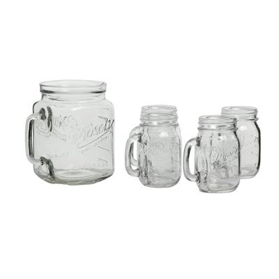 5pc Mason Glass Drinkware Set