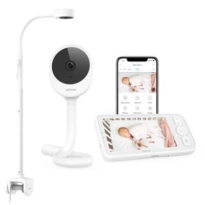 NETVUE Baby Camera Monitor Video - Peekababy 4 in 1 Bracket Meets the Needs of Parents in All Scenarios, Baby Monitor with Camera and Audio, 5 Displa