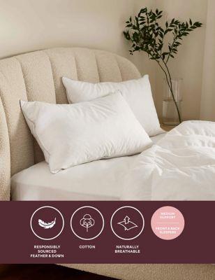 2pk Hungarian Goose Feather & Down Pillows | M&S