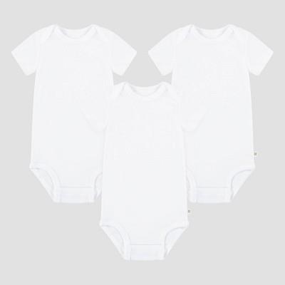 Huggies Baby 3pk Organic Bodysuit - White 3m : Target