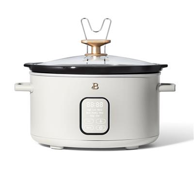 Beautiful 6 Qt Programmable Slow Cooker, White Icing by Drew Barrymore - Walmart.com