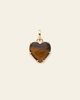 Stone Heart Charm Vermeil/Tigers Eye | Product | Melanie Auld