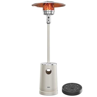 EAST OAK 50,000 BTU Patio Heater with Sand Box, Table Design, Double-Layer Stainless Steel Burner, Wheels, Triple Protection System, Outdoor Heater fo