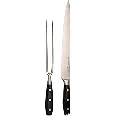 Amazon.com: Messermeister Avanta Kullenschliff Carving Set - Includes 8” Carving & Slicing Knife   7” Fork - German X50 Stainless Steel - Rust Resista
