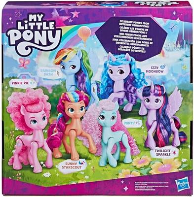 Amazon.com: My Little Pony Dolls Rainbow Celebration, 6 Pony Figure Set, 5.5-Inch Dolls, Toys for 3 Year Old Girls and Boys, Unicorn Toys (Amazon Excl