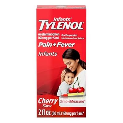 Amazon.com: Infants Tylenol Acetaminophen Liquid Medicine, Grape, 2 fl. oz : Health & Household