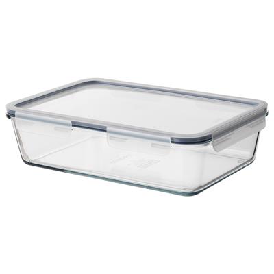 IKEA 365  food container with lid, rectangular/glass plastic, 3.1 l - IKEA