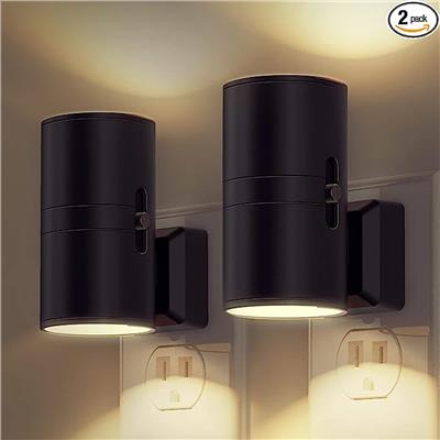 Soft White 3000K Dimmable Night Light Plug in, Vintage Night Light with Dusk to Dawn Sensor for Hall