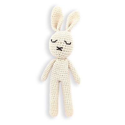 Beige crochet cuddly toy rabbit