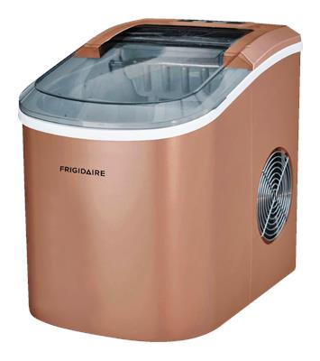 Frigidaire Portable Countertop Ice Maker, 26 lbs of Ice Per Day, Ready in 6 Min, 2.5L, Copper