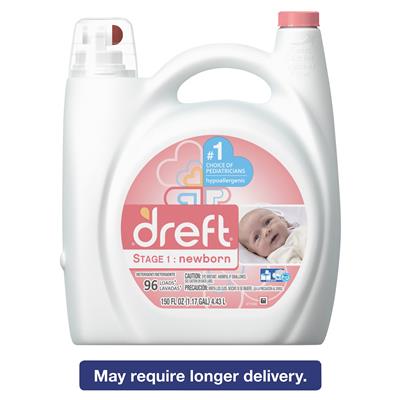 Dreft Ultra Laundry Detergent, Liquid, Baby Powder Scent, 150 oz Bottle, 4/Carton - Walmart.com