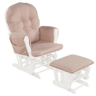 Tangkula Rocking Chair Baby Nursery Chair Glider With Ottoman &storage Pocket Pink : Target