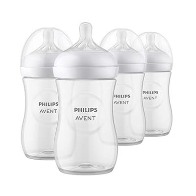Amazon.com : Philips AVENT Natural Baby Bottle with Natural Response Nipple, Clear, 4oz, 4pk, SCY900/04 : Baby