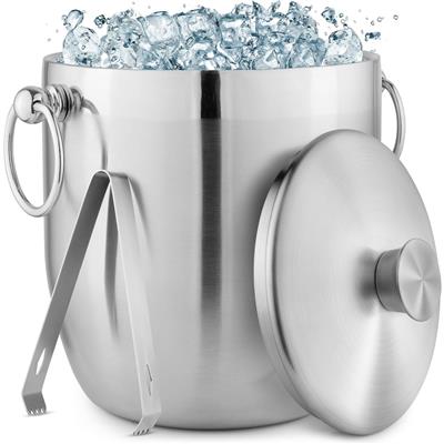 Zulay Kitchen Double-Wall Insulated Ice Bucket for Cocktail Bar