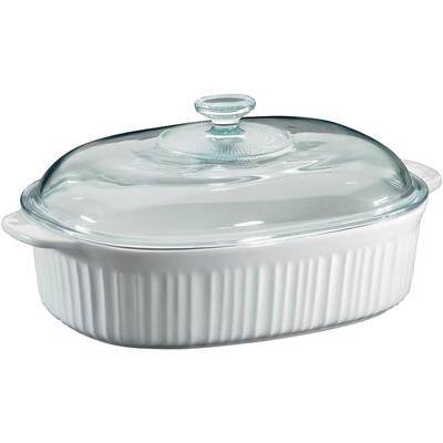 4-Quart Oval Casserole Dish with Glass Cover