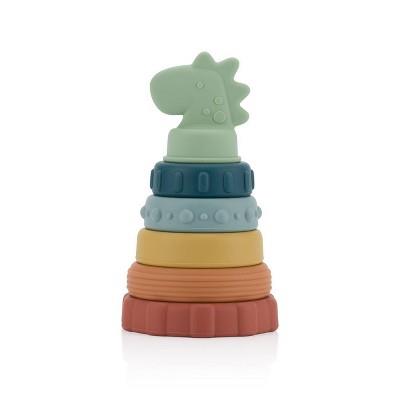 Itzy Ritzy Stacker Silicone Stacking And Baby Teething Toy - Dino : Target