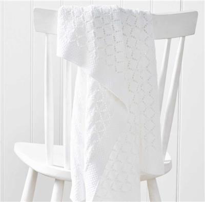 Organic Cotton Heirloom White | Baby Blankets | The White Company