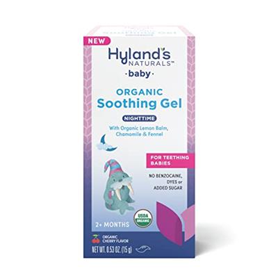 Hylands Naturals Baby - Organic Night Oral Soothing Gel, with Chamomile, Calendula, & Fennel, Natural Relief of Oral Discomfort, Irritability & Swell