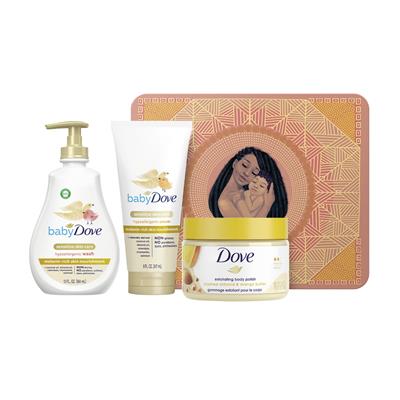 Baby Dove Melanin-Rich Coconut Oil Unisex Baby Shower Gift Set Wash Cream & Scrub, 3 Count - Walmart.com