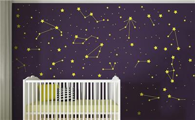 DIY Constellation Vinyl Wall Decal Pattern: Astrology Sign Stars, Outer Space Nursery Decor, Astronomy Night Sky, Kids Astronaut Wallpaper - Etsy Cana