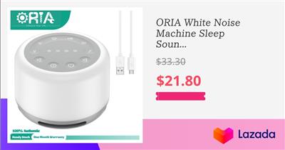 ORIA White Noise Machine Sleep Sound Relaxation Machine with 24 Soothing Nature Sounds Auto-Off Timer Volume Control Portable Sleep Sound Therapy for